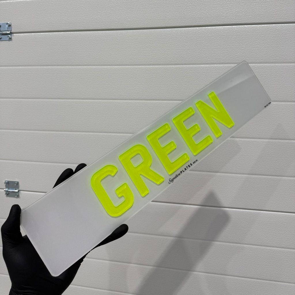 Signature Plates Green Backed License Plate